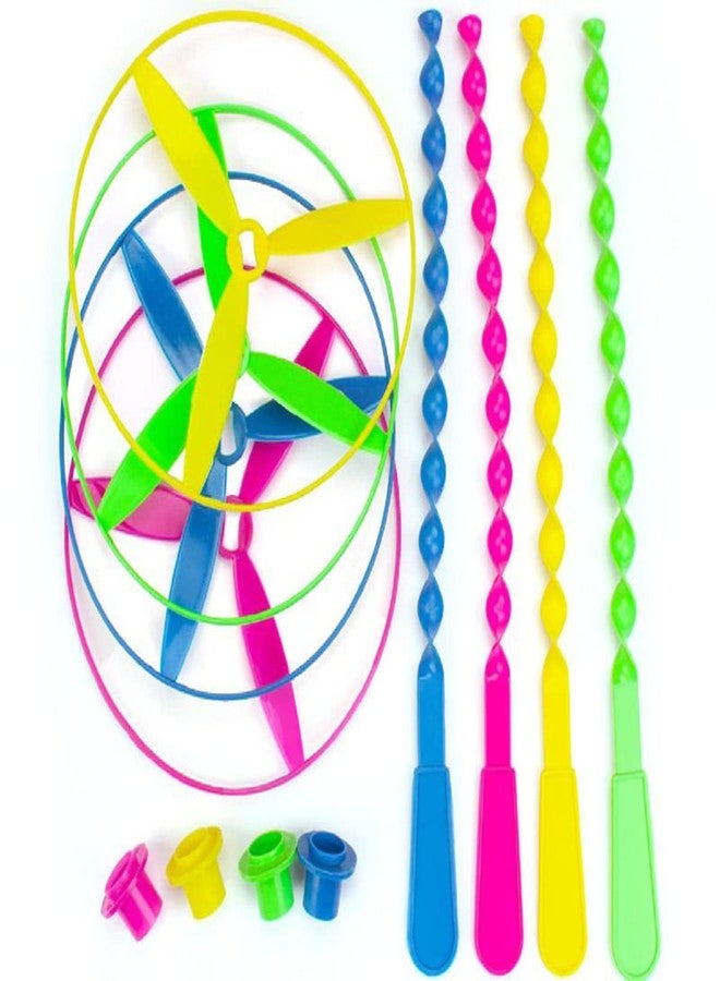 Firstly Traders Twisty Pull String Flying Chakri Toys Childhood Memory Mini Toys Spinning Wheel Toys Random Color- Pack of 12 pcs Party Goodie Bag Filers - Image 1